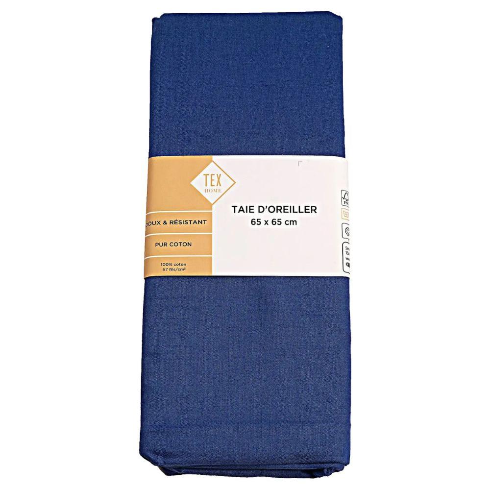 Taie d'Oreiller Bleu Tex Home 65x65cm
