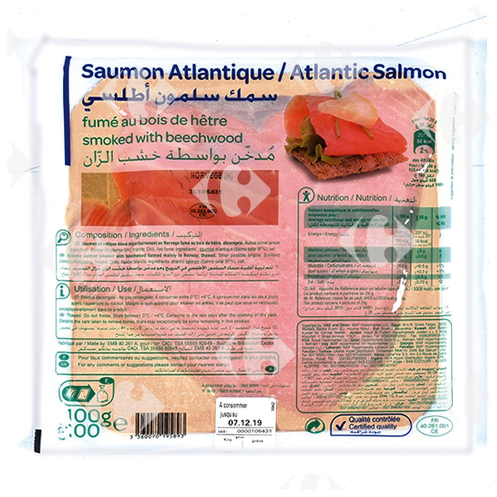 Saumon Fumé Carrefour Blanc 100g