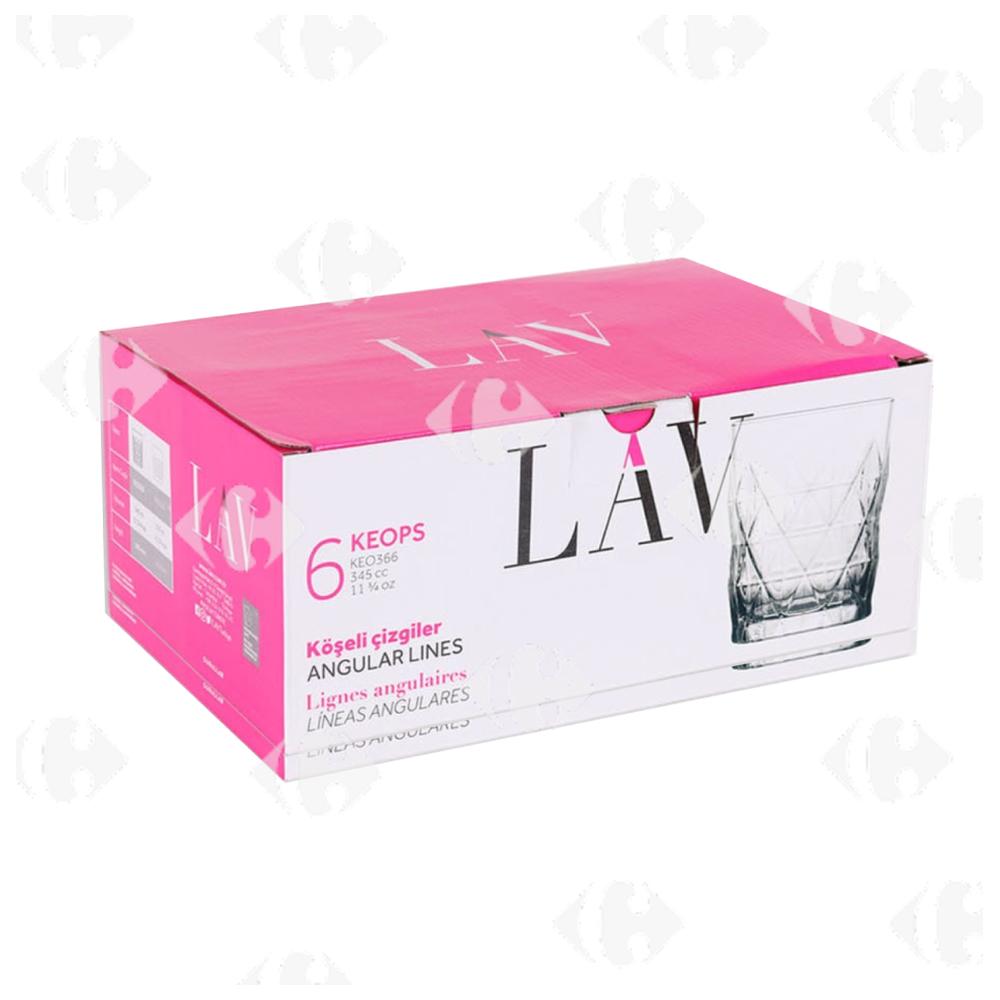 Lot de Verres à Eau 345 Cc Lav Keops 6 unités