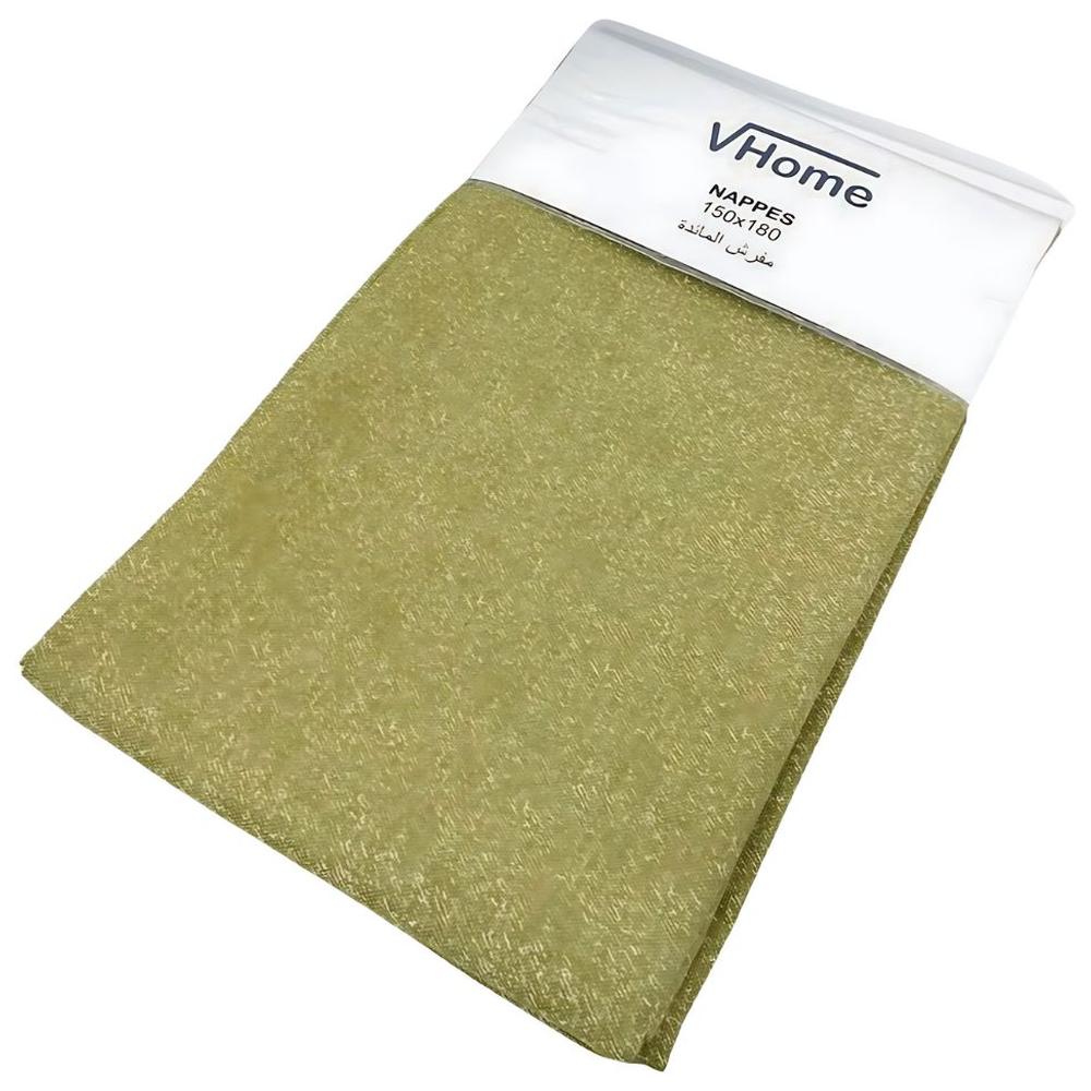 [714971] Nappes Rectangulaire Uni Vert Home 150x180cm