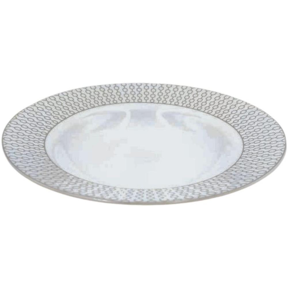 [710324] Assiette Creuse en Porcelaine Blanche Velvett 22,5cm