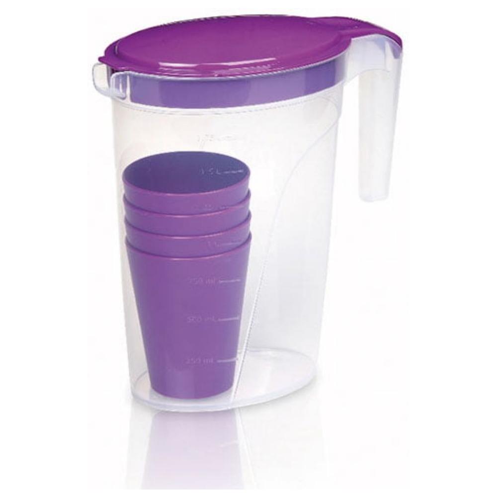 [680563] Set Carafe Verres en Plastique Limo 2L 5 pièces