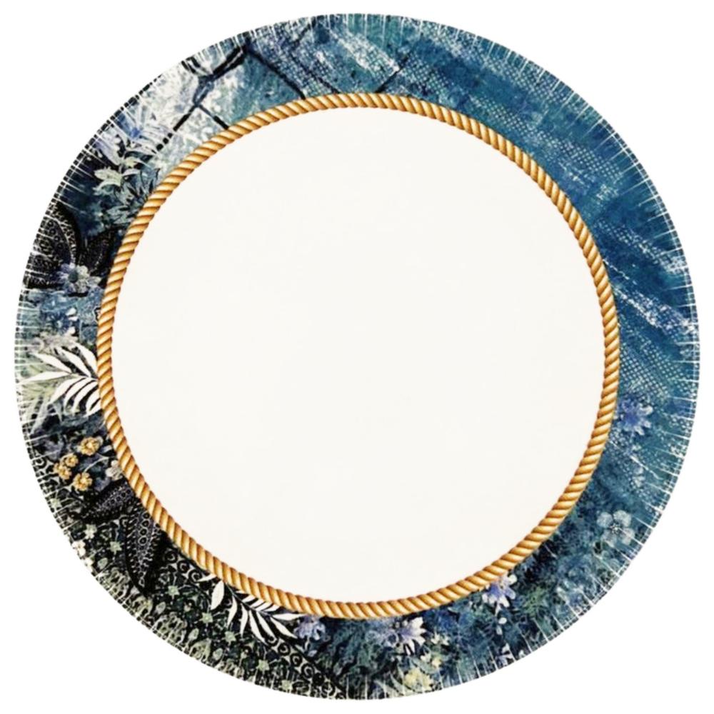 [695703] Plat Rond en Porcelaine Bleuet 26cm.