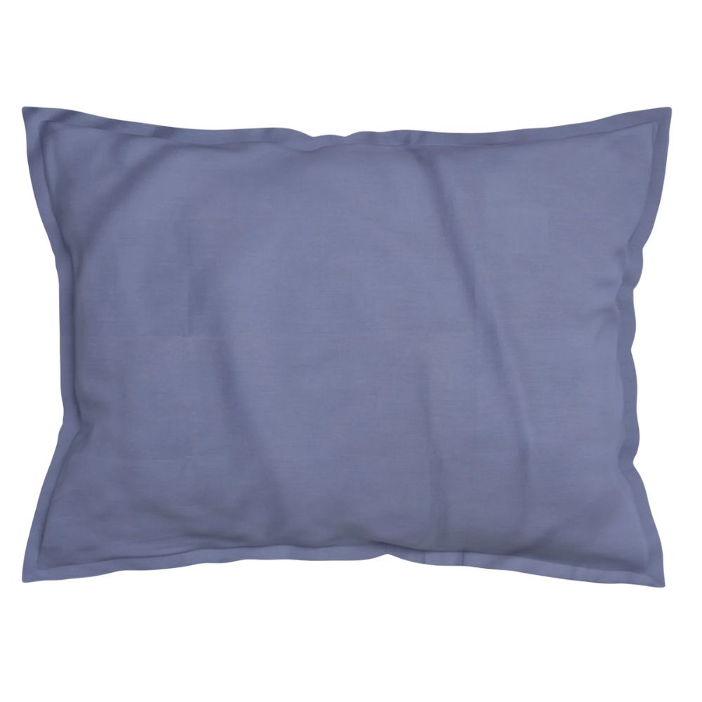 Taie d'Oreiller Percale Bleu Tex Home 50x70 cm