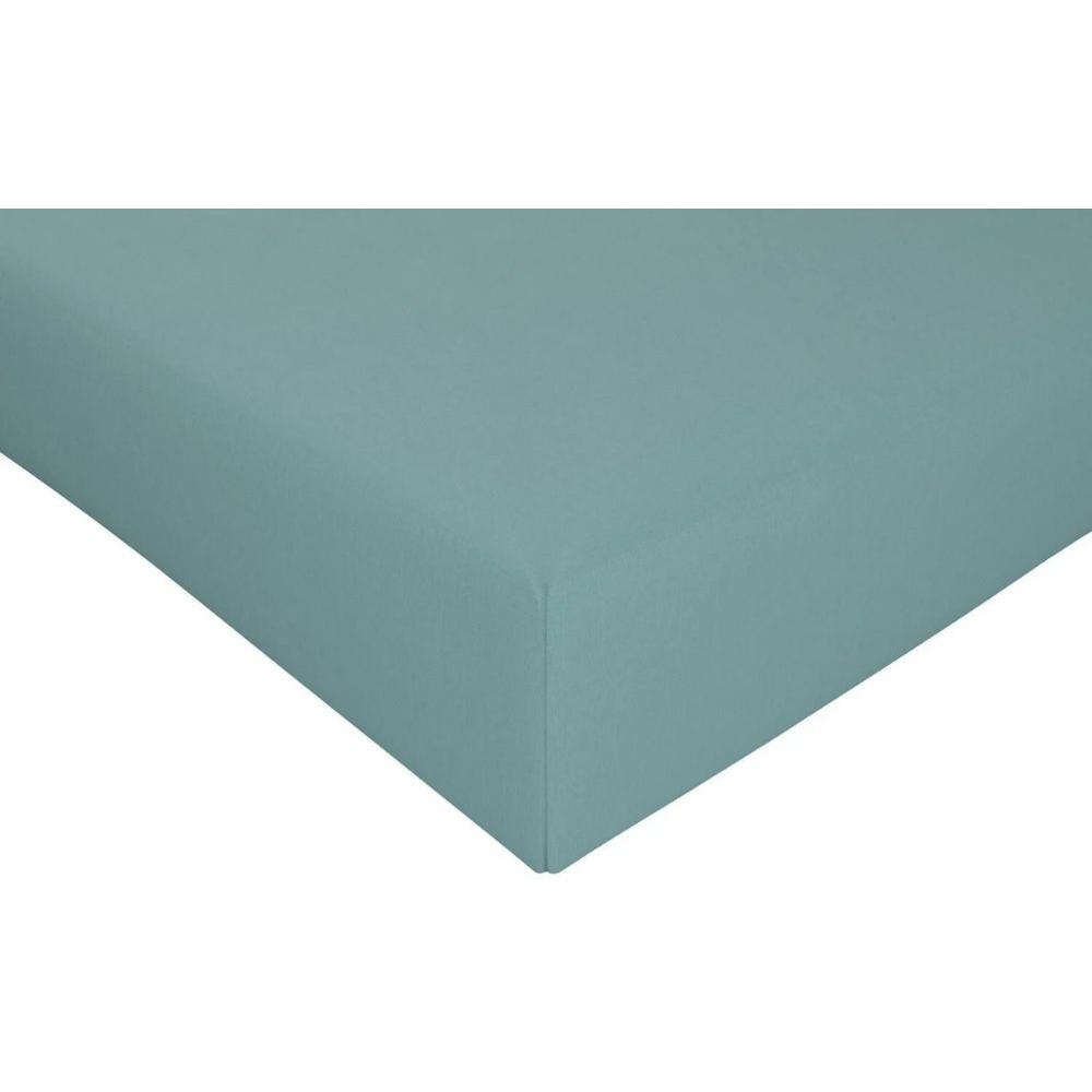 [703234] Drap Housse Percal Sarcelle Tex Home 140x200 cm
