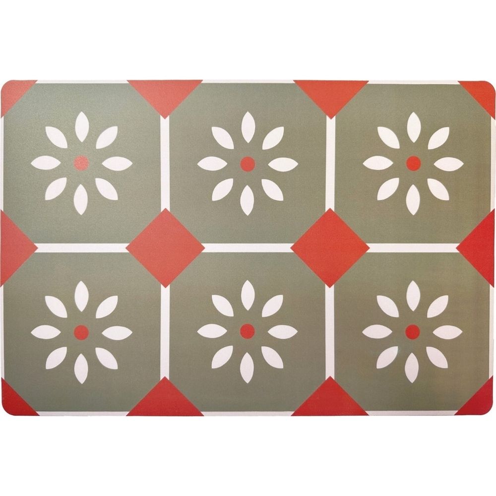 Set de Table Rectangulaire Plastique Vert Kasa 45x30cm