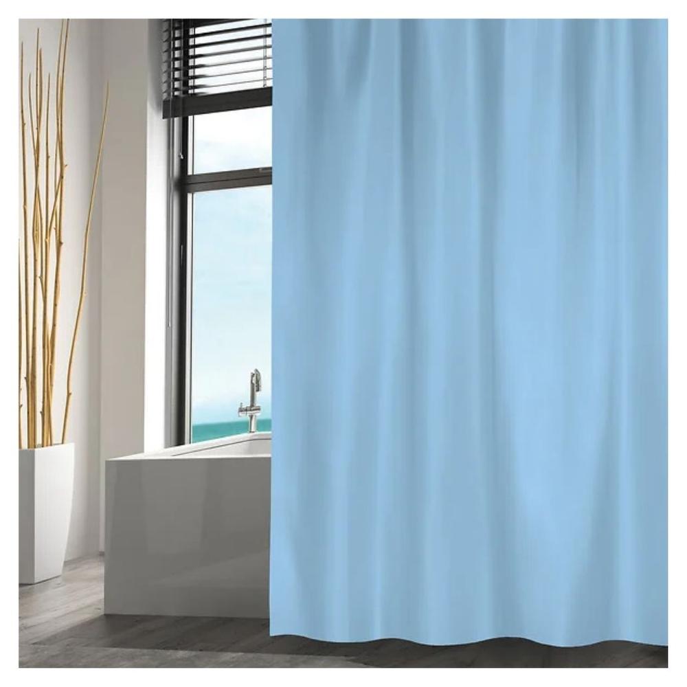 [716572] Rideau de Douche Bleu Ciel MSV 180x200cm