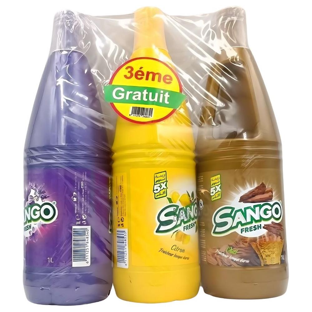 [712614] Lot 3 Nettoyants Sol Sango 1L (Lavande, Citron, Oud) 2 achetés + 1 gratuit
