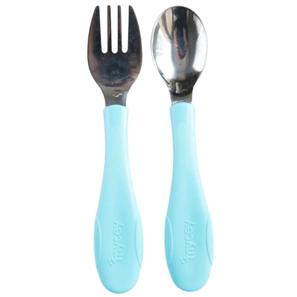 Ensemble de Couverts pour Bébé en Acier Inoxydable Mycey Bleu