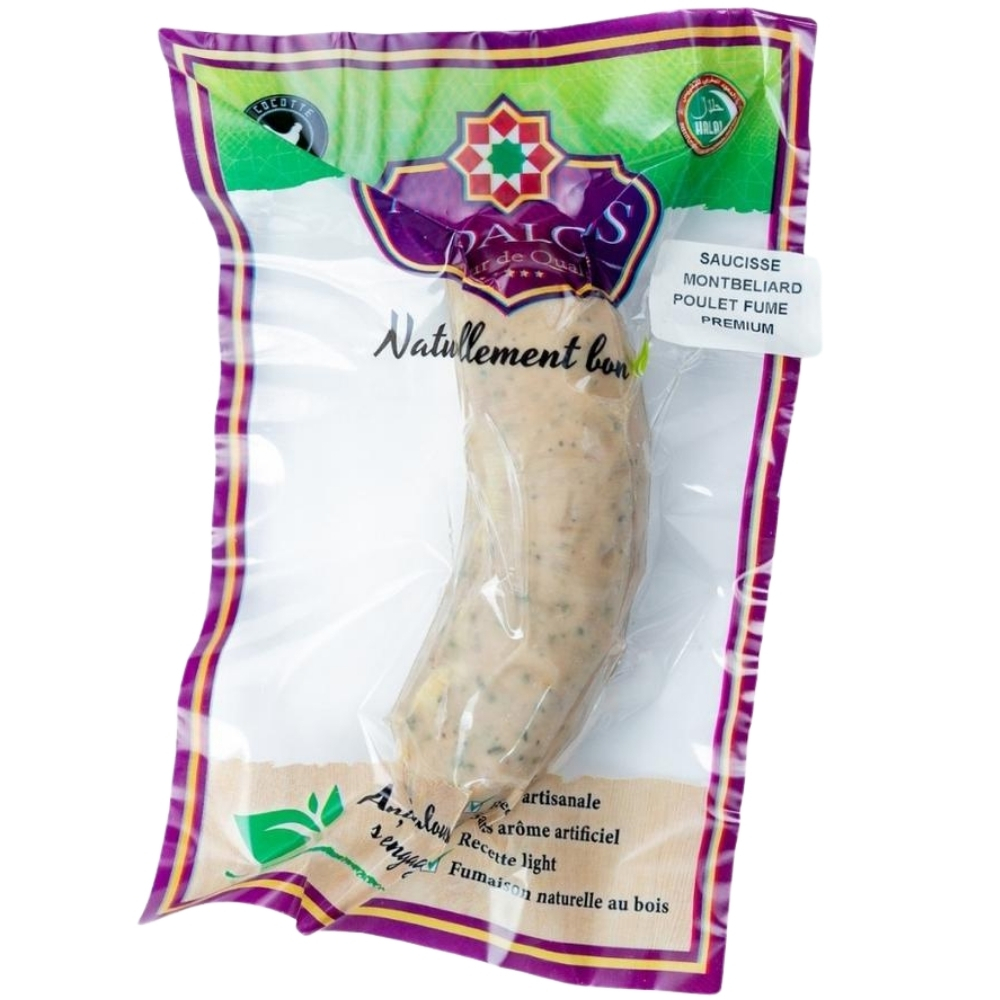 Saucisse Montbéliarde Nature Fumée - Charcuterie - Andalous 130g