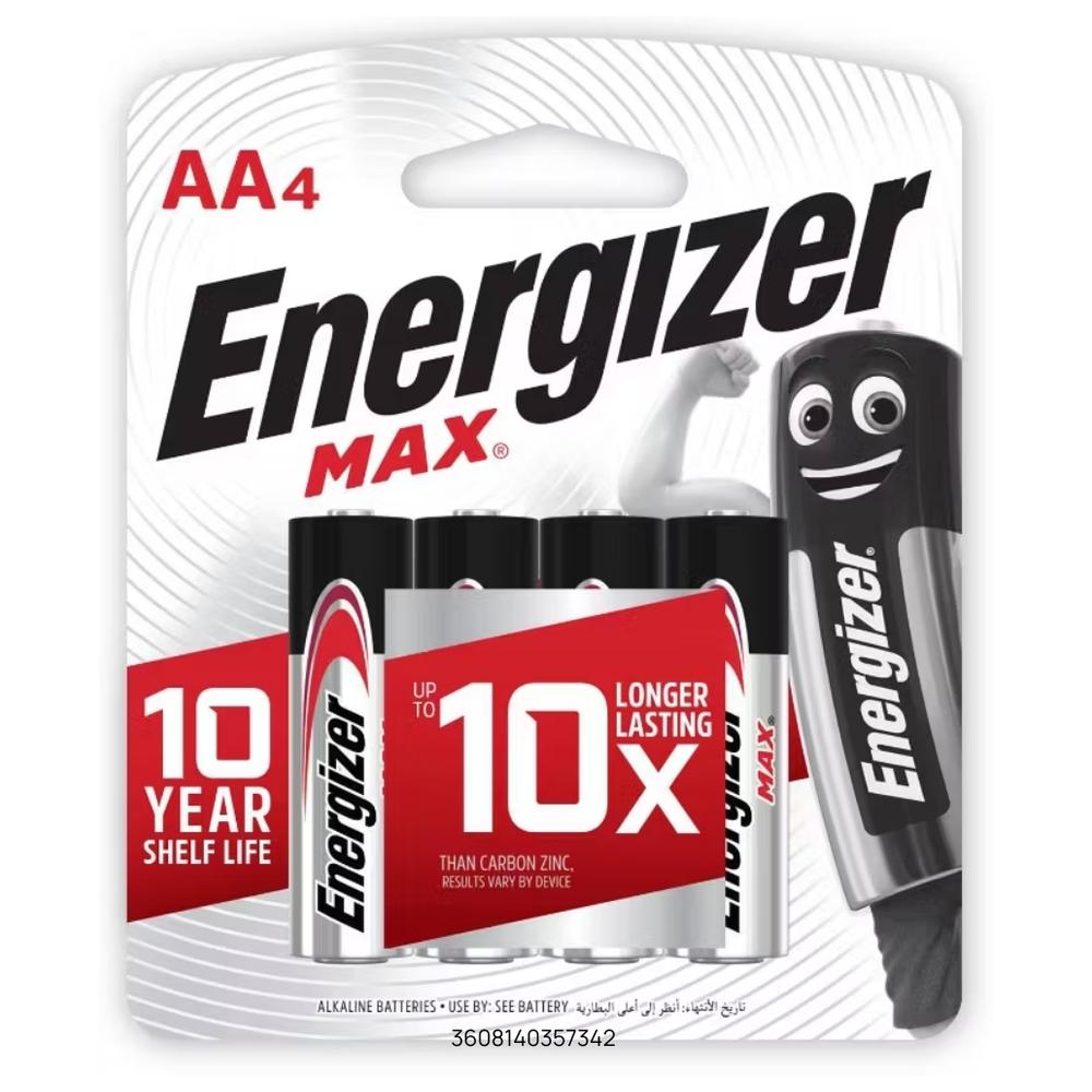 Pack de 4 Piles AA Energizer Max