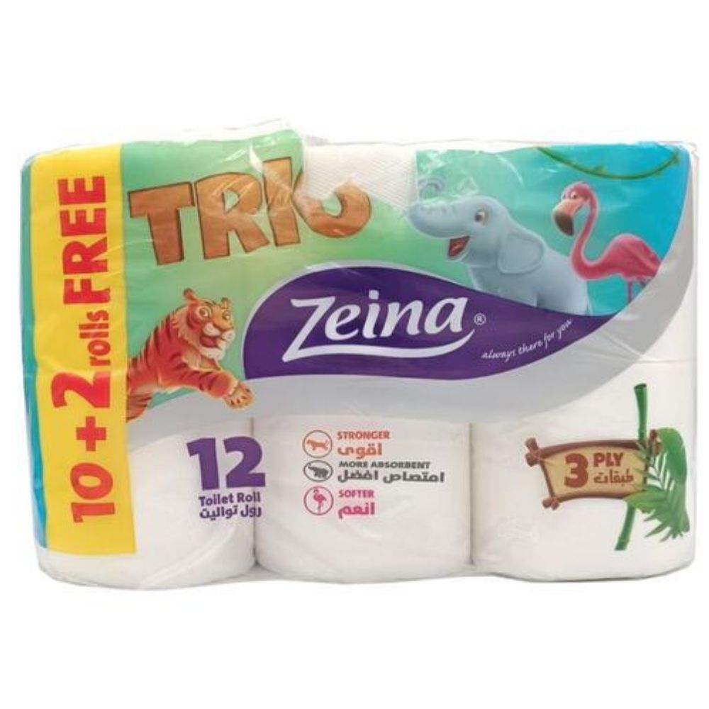 [735668] Papier Hygiénique 3 Plis Zeina – 20 Unités + 4 Gratuit