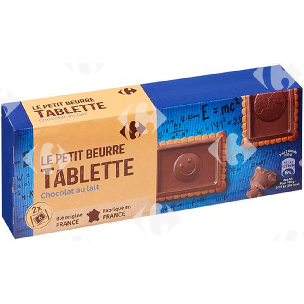 [531079] Biscuits Petit Beurre Tablette Chocolat au Lait Carrefour150g