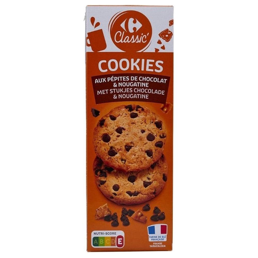 Cookies Pépites Chocolat Nougatine Carrefour Classic 200g