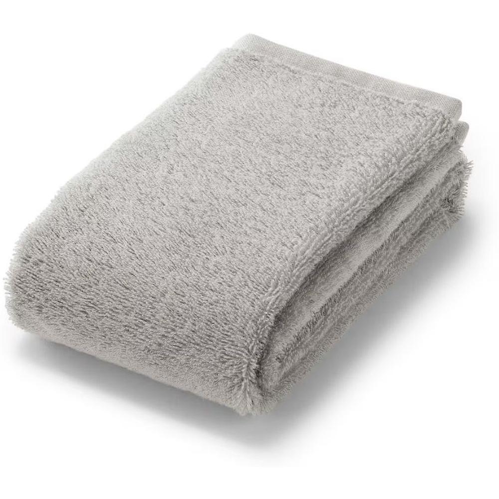[727321] Drap de Bain Gris Clair Uni Coton Bio Tex Home 100x150cm