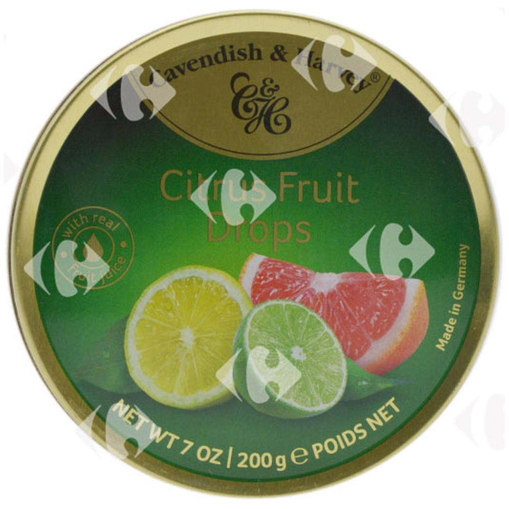 [436069] Bonbons Citrus Fruits Drops Cavendish & Harvey 200g