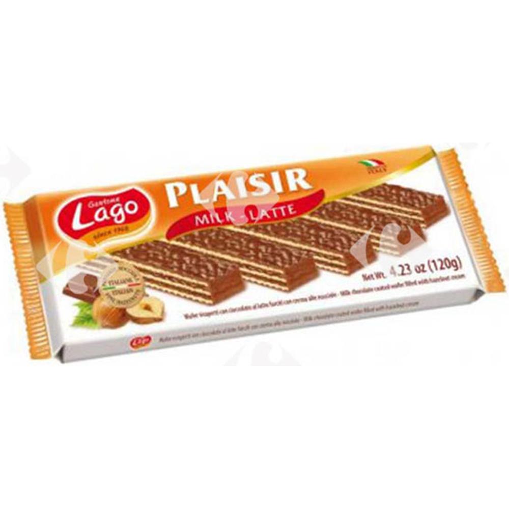 Gaufrettes Chocolat Lait Plaisir Lago 120G
