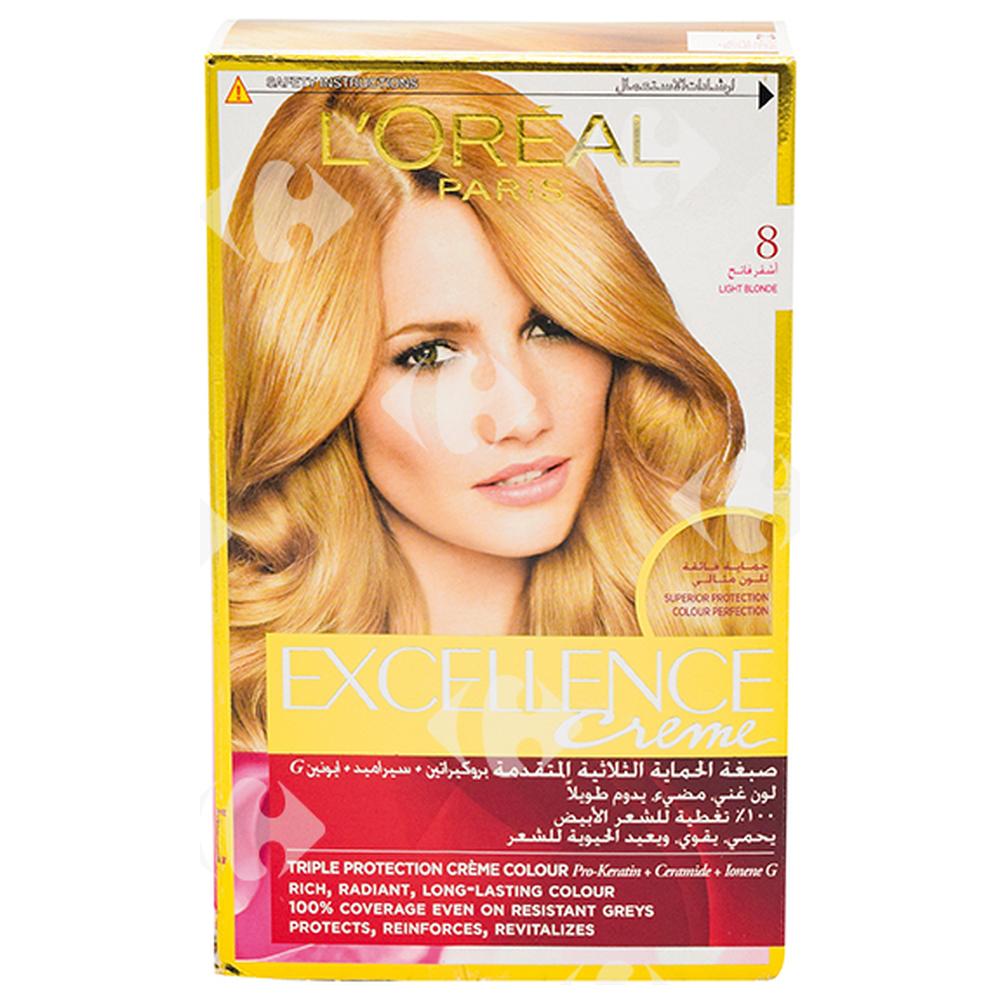 Coloration Crème Blond Clair 8 Excellence