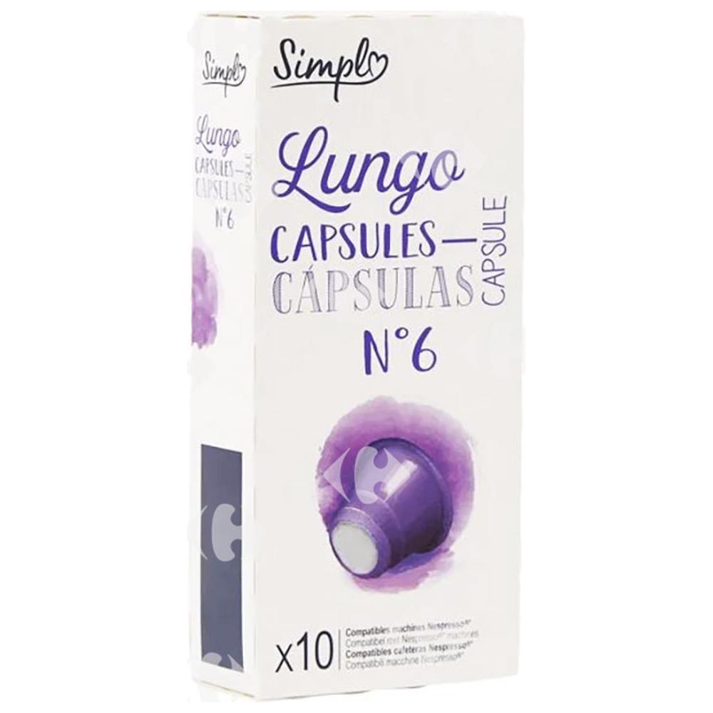 [656529] Café en Capsules Lungo Equilibré Carrefour N6x10