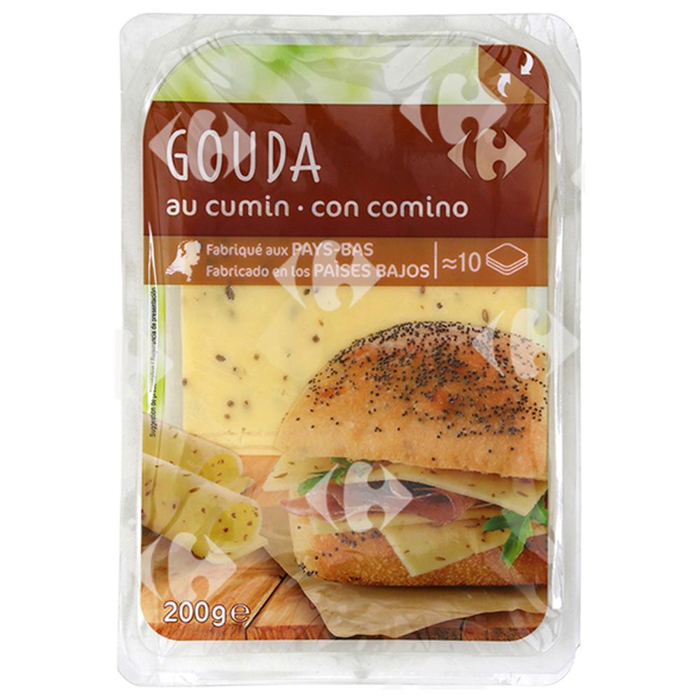 [637839] Gouda au Cumin en tranches Carrefour 200g