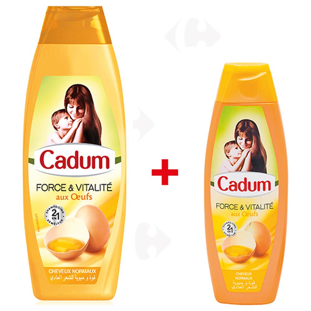 [575544] Lot Shampoing aux œufs Cadum 650ml + Shampoing aux œufs Cadum 190ml Gratuit