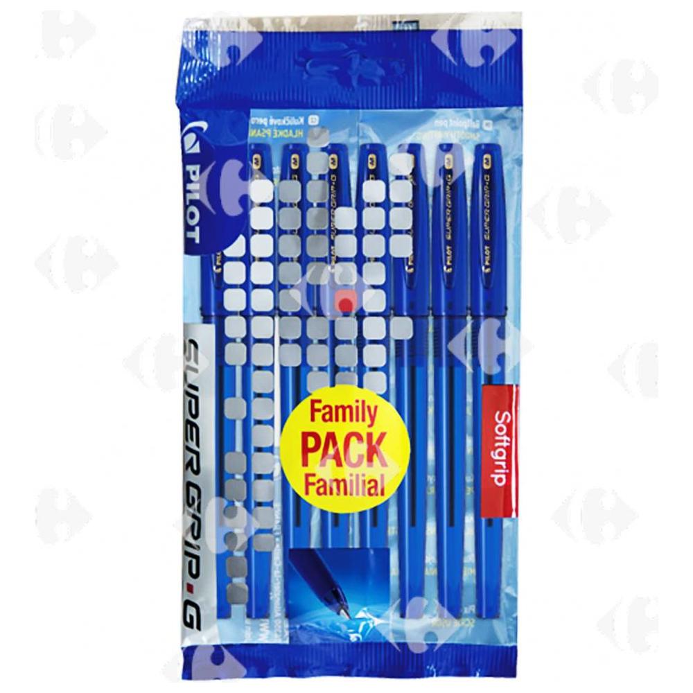 [635325] Pack Stylo Familial Pilot Supergrip 8 unités