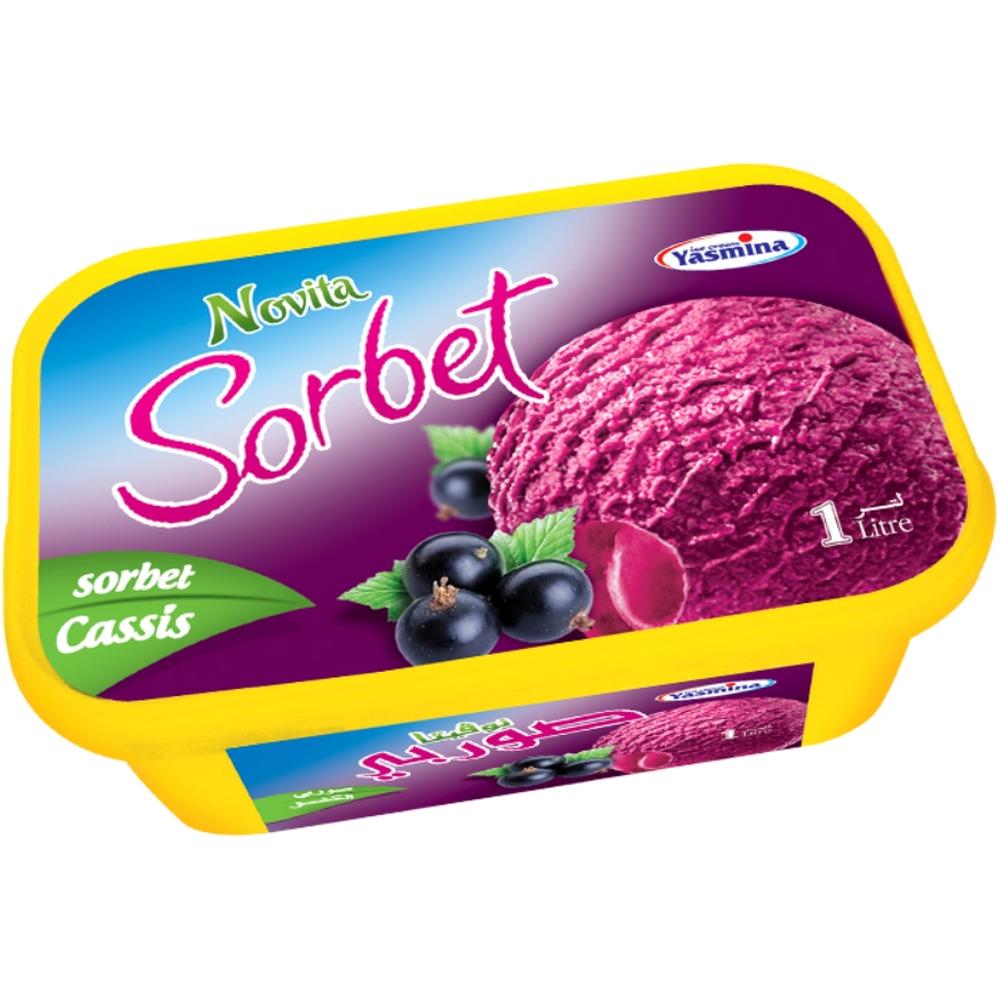 Sorbet Cassis en Bac Novita 1L