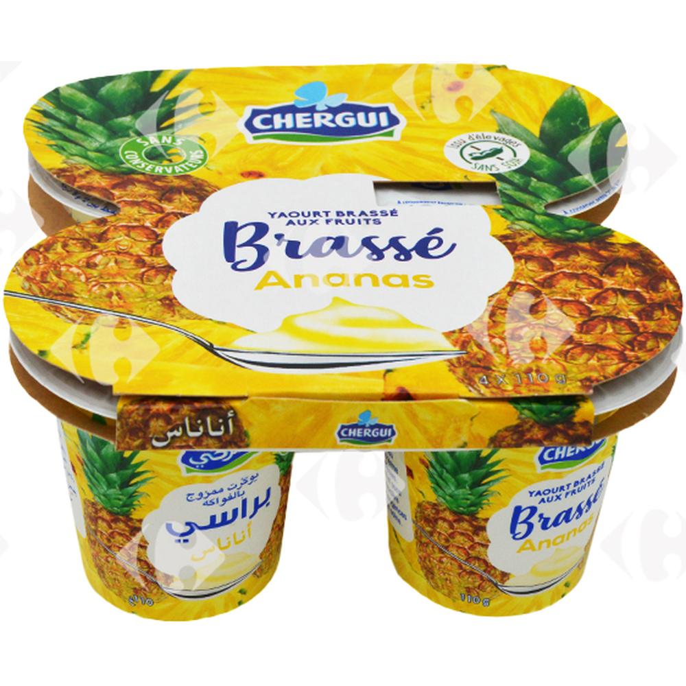 Pack Yaourt brassé Ananas Chergui 4x110g