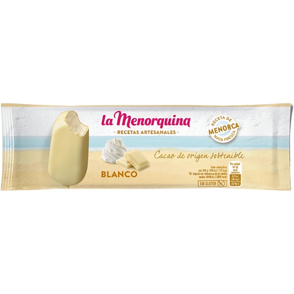 Bâtonnet Glace Vanille Chocolat Blanc La Menorquina 90ml.