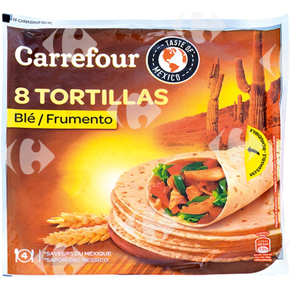 Galettes Tortillas de Blé Carrefour 8 feuilles 320g 