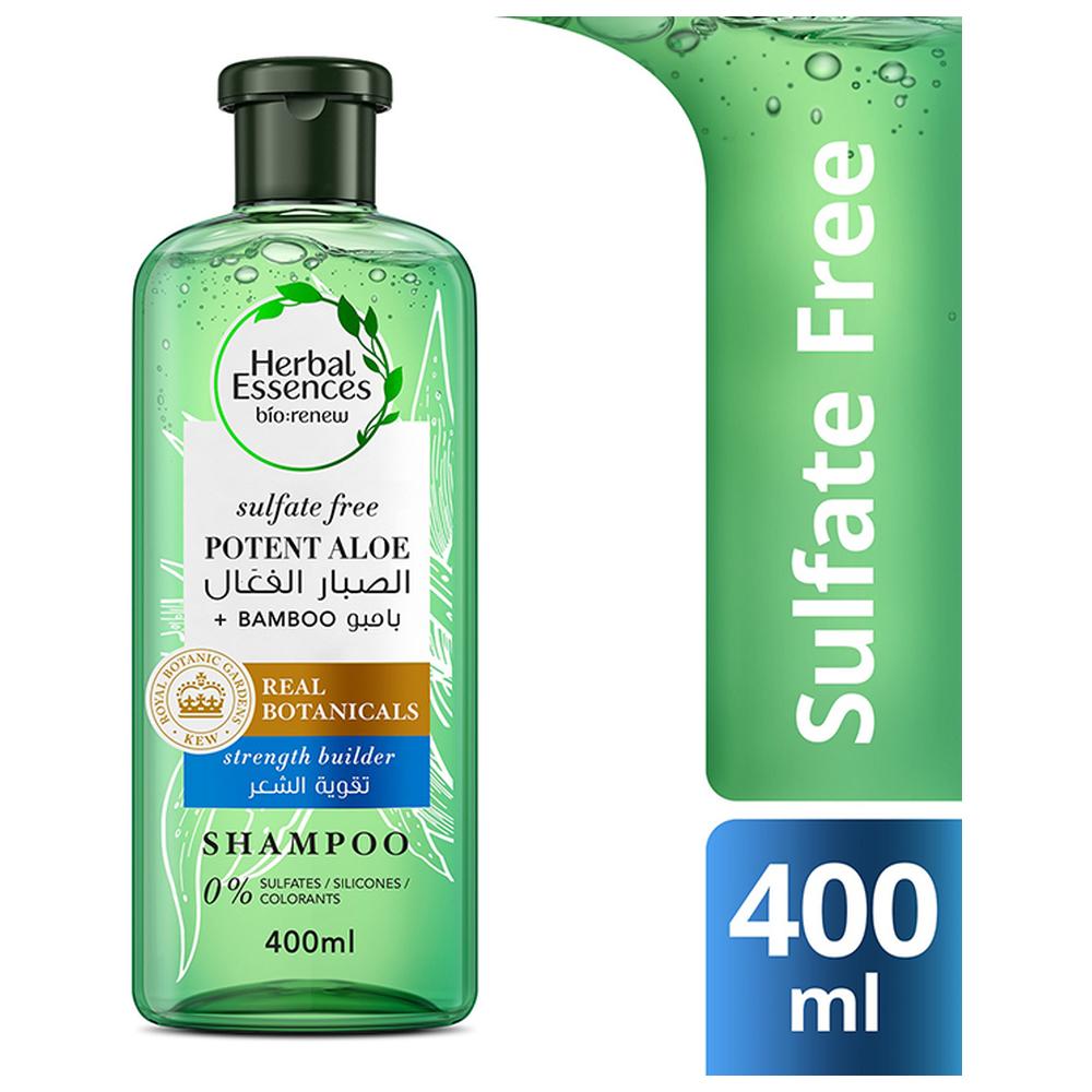 [665059] Shampooing Sans Sulfates Fortifiant bio Renew à l'Aloe et Bambou Herbal Essences 400ml