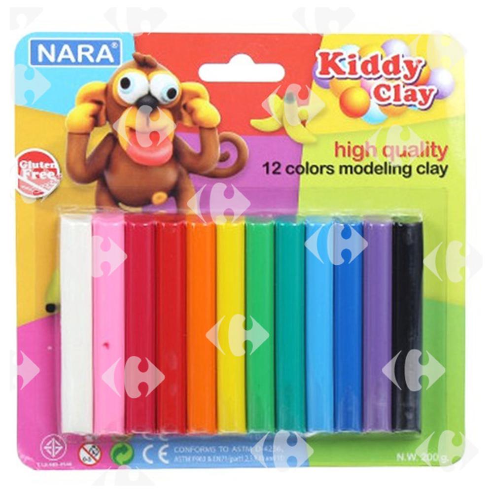 Set de Bâtons de Pâte à modeler Kiddy Clay 12 unités