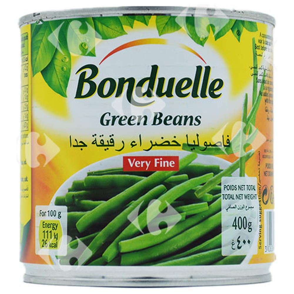 Conserve de Haricots Verts Très Fins Bonduelle 400g