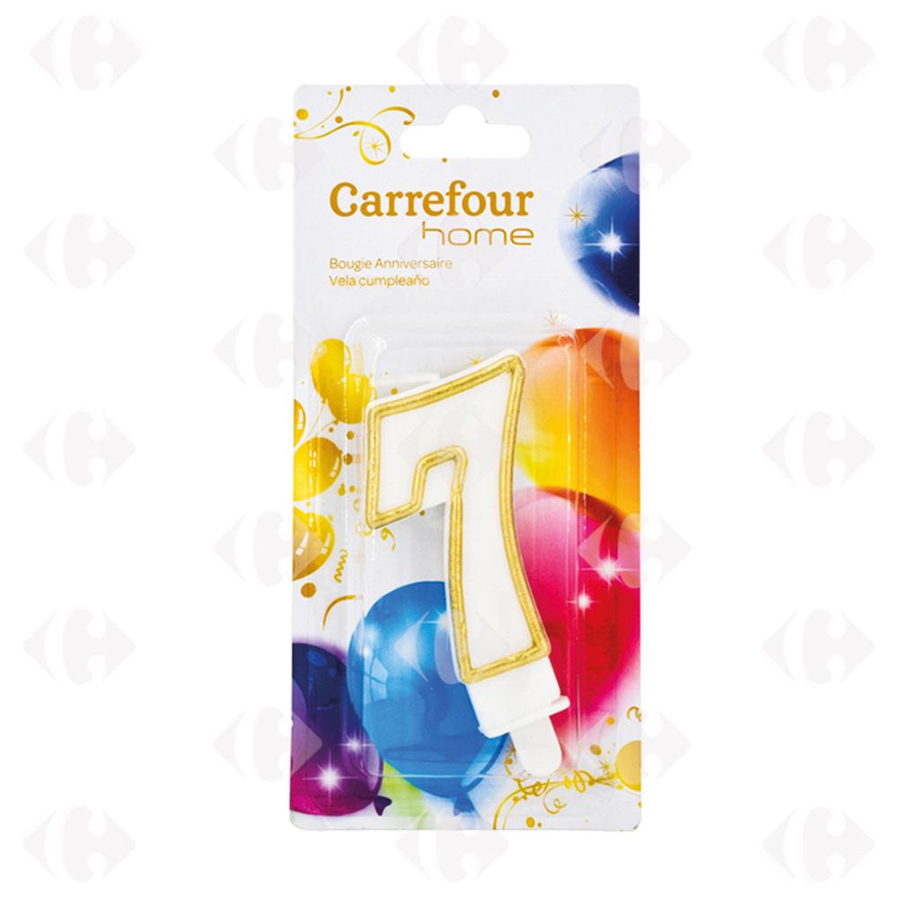 Bougie d'Anniversaire Chiffre 7 Carrefour Home 1 unité