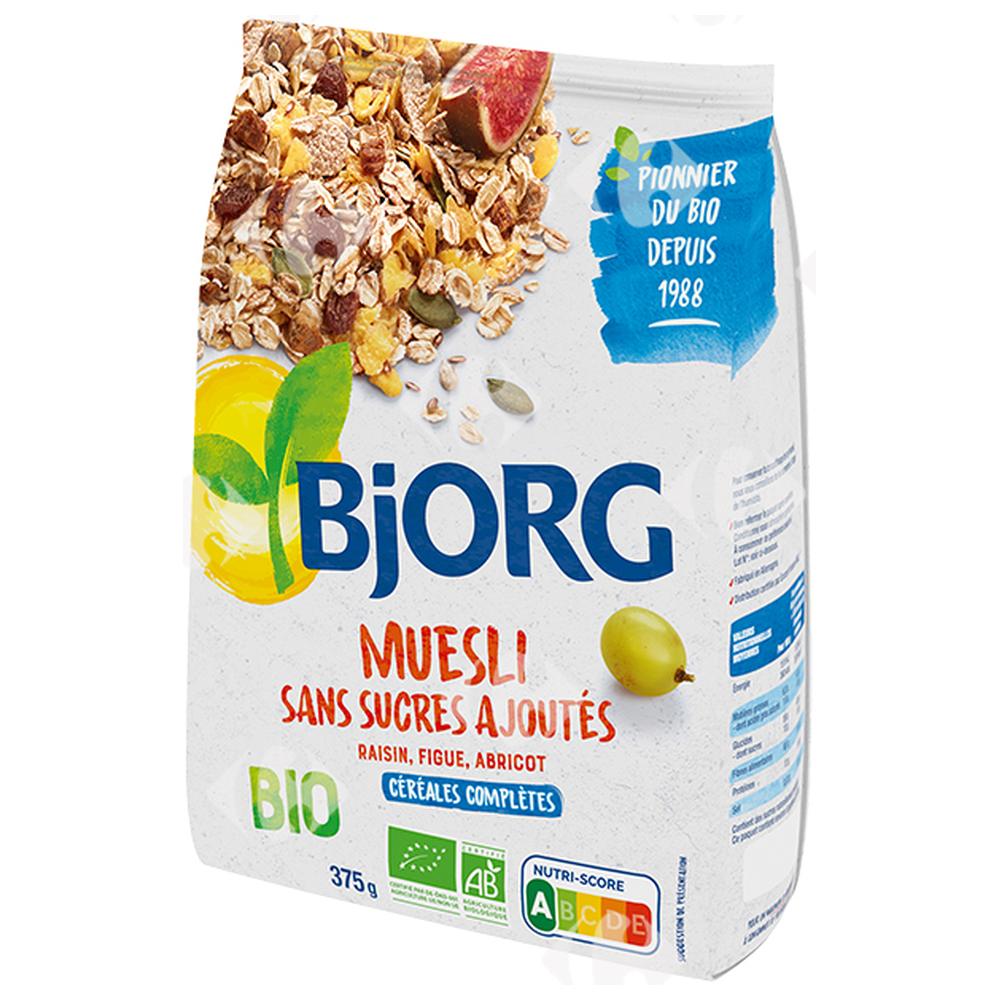 Muesli Sans Sucre Ajouté Bio Bjorg 375g