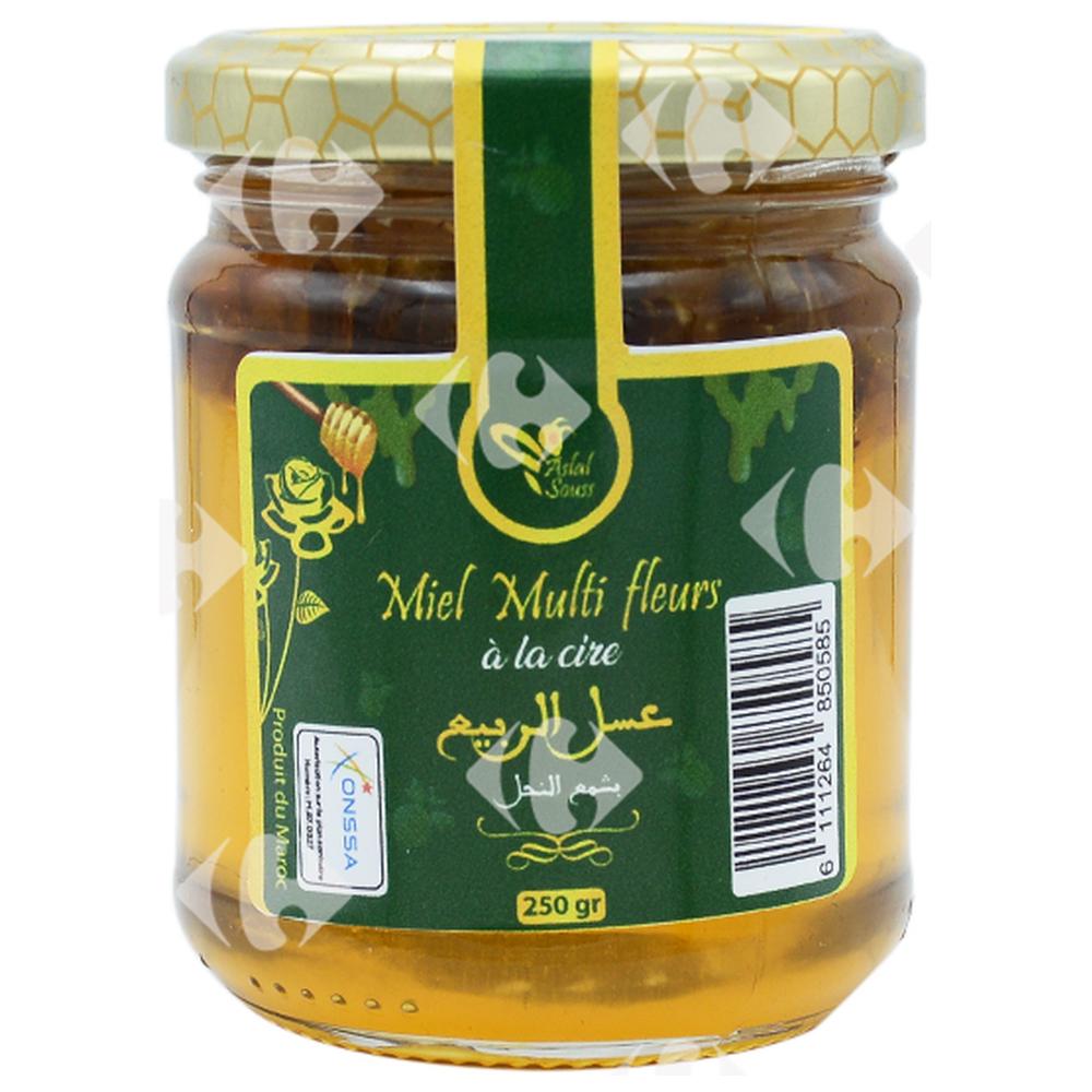 [662935] Miel Multifleurs Cire Aslal Souss 250g