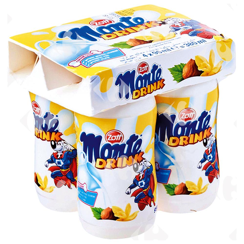[615630] Pack Yaourt à Boire Vanille Monte Drink Zott 4x95ml