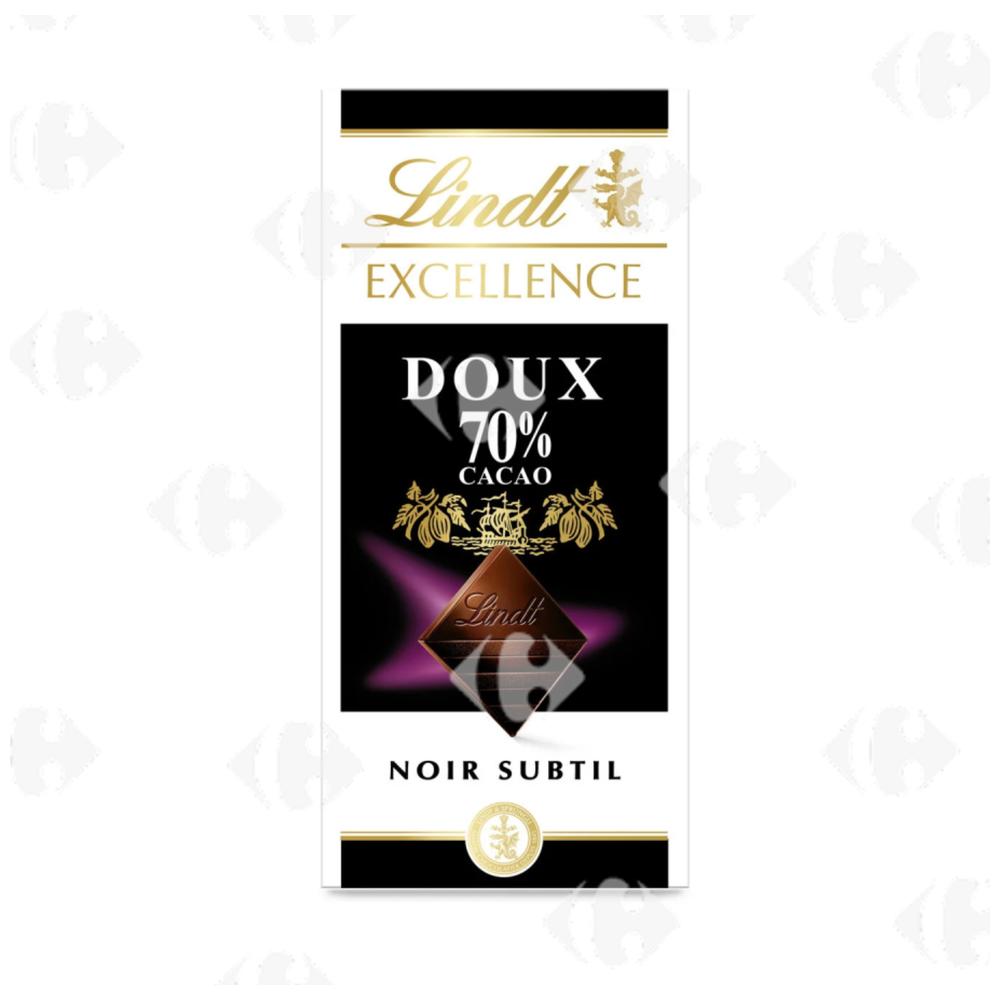 [594598] Tablette de Chocolat Noir 70% Cacao Lindt Excellence 100g