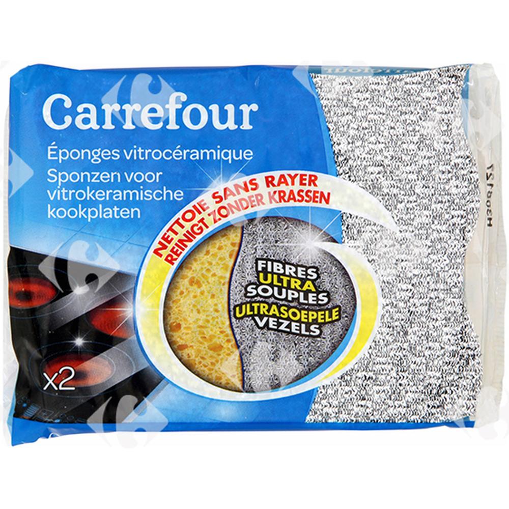 [376141] Éponges Grattantes Vitrocéramique Carrefour 2 unités