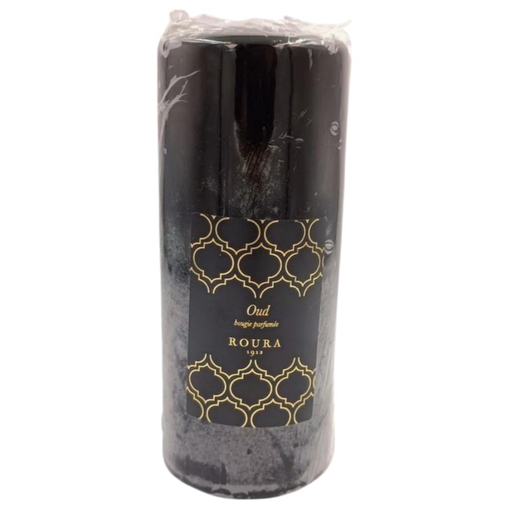 Bougie Cylindrique Noire Parfumée à l'Oud 150x60mm