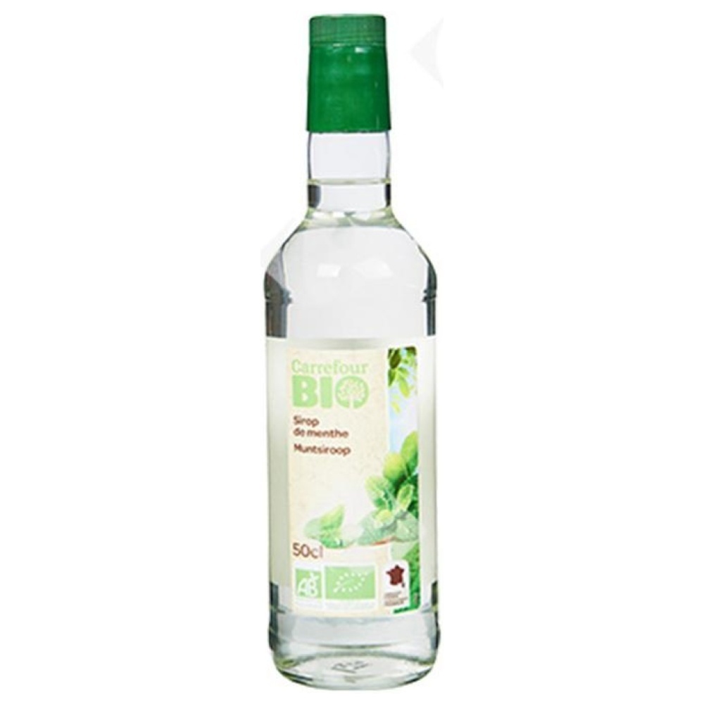 Bouteille de Sirop de Menthe Carrefour Bio 50cl