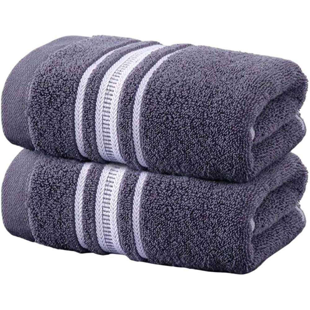 [726068] Drap de Douche Gris Foncé Uni Coton Tex Home 70x140cm