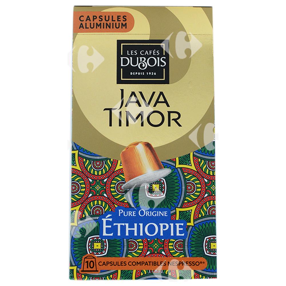 Café en Capsules Ethiopie Java Timor Dubois X10.