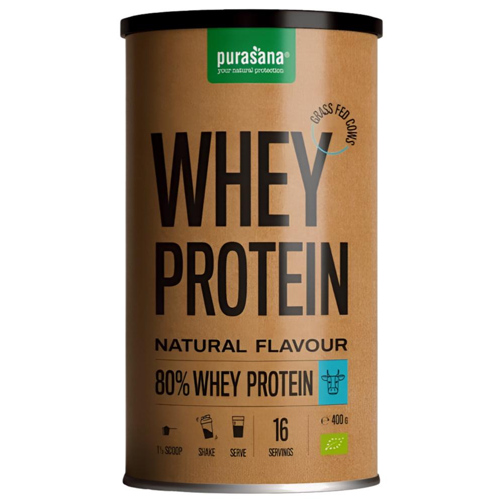Poudre Protéinée Whey 80% Bio Purasana 400g.