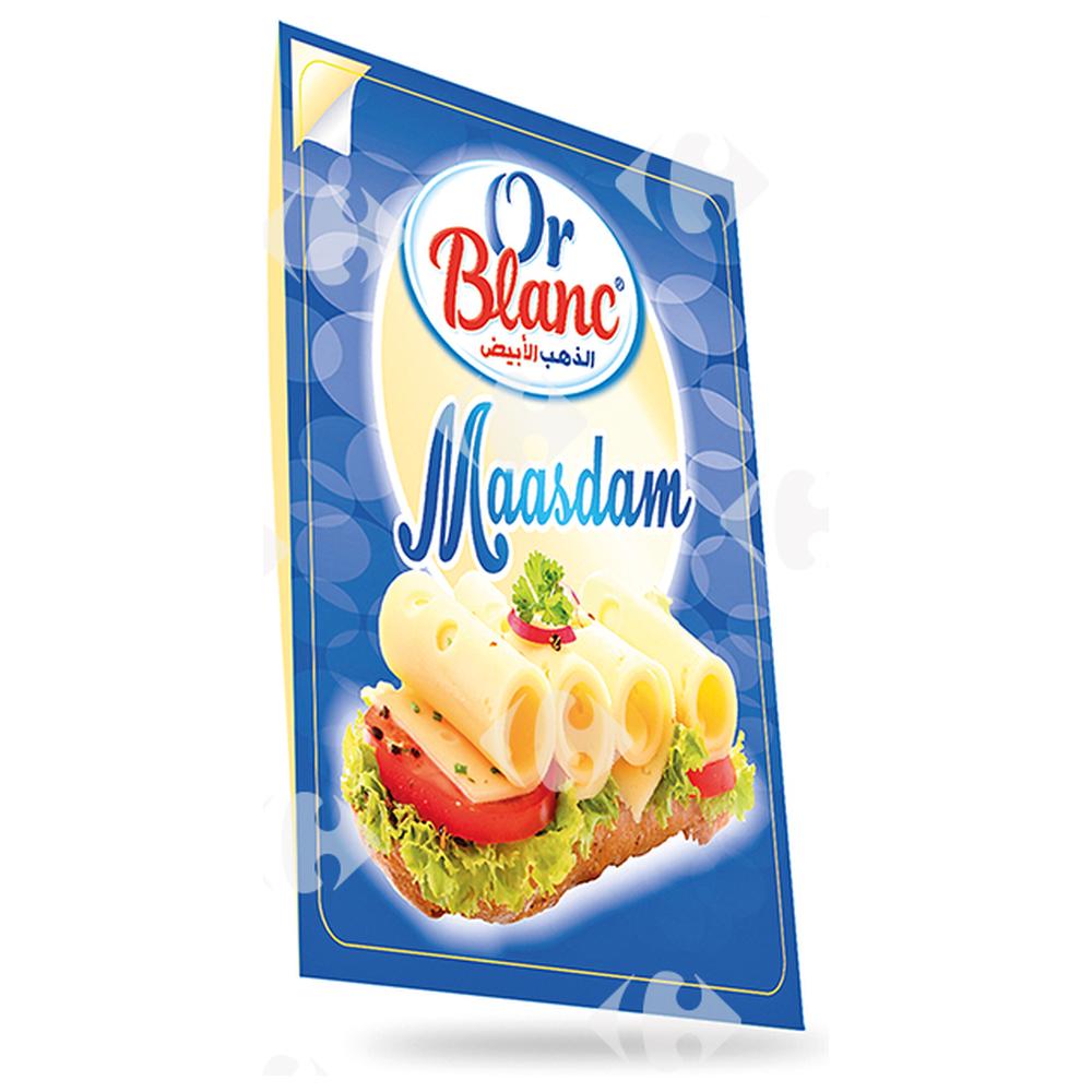 Maasdam en Tranches Or Blanc 100g.