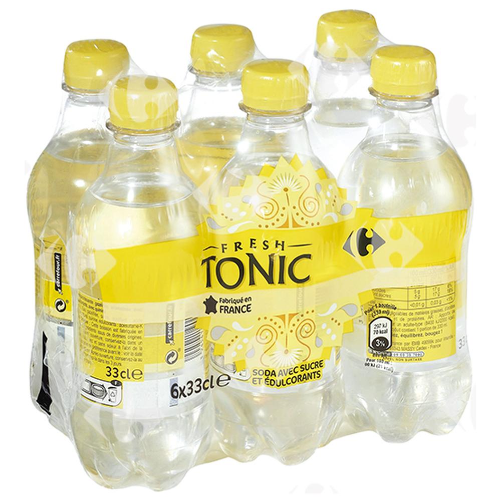 Pack Boisson Gazeuses Tonic Carrefour 6x33cl.