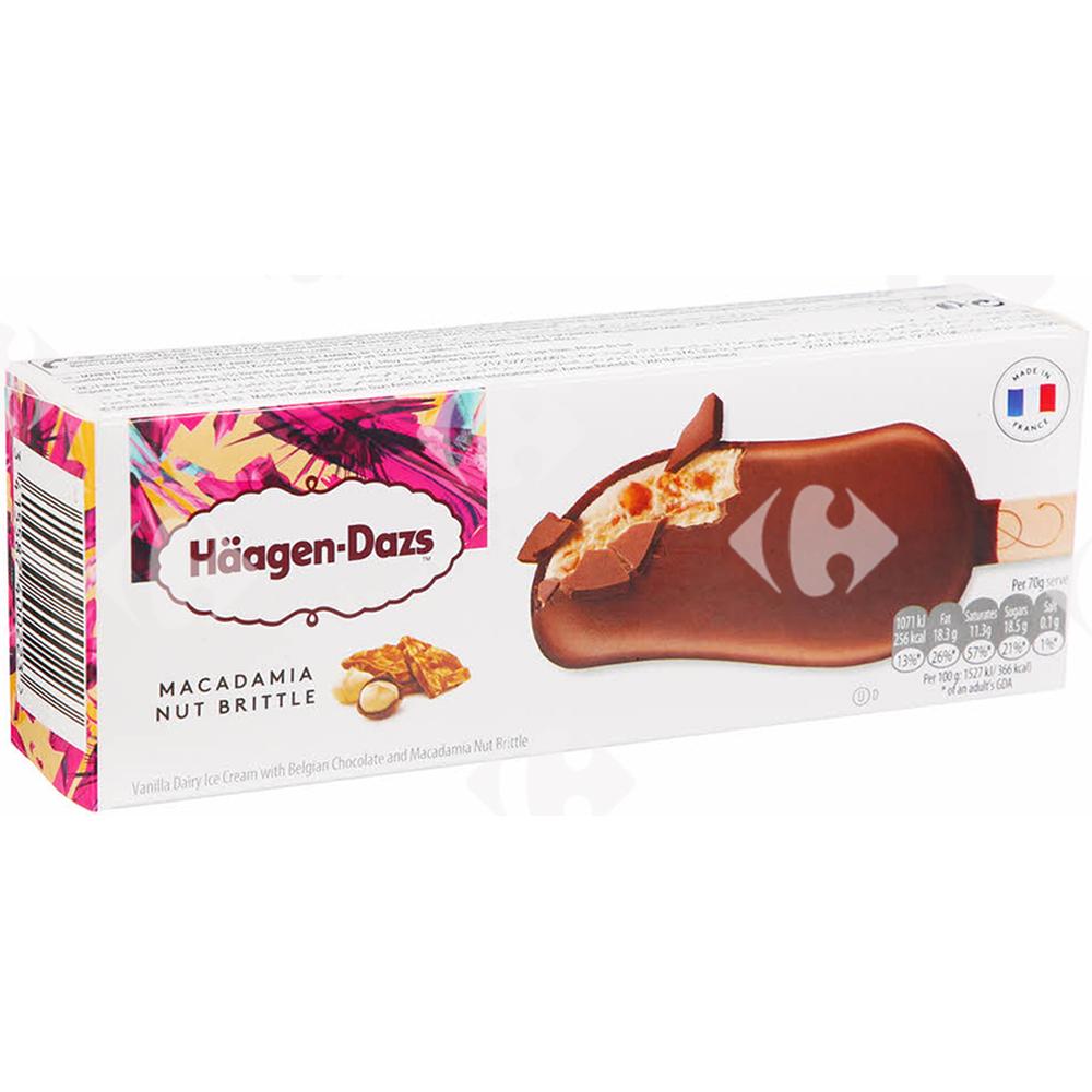 Bâtonnet Glace Vanille Macadamia Haagen Dazs 80ml.