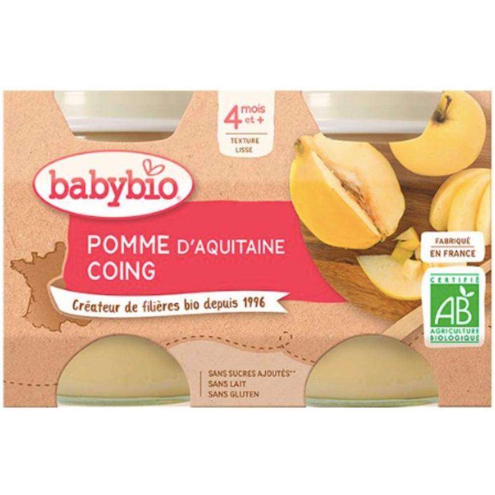 Compote de Pomme et Coing Baby Bio 2 unités de 130g.