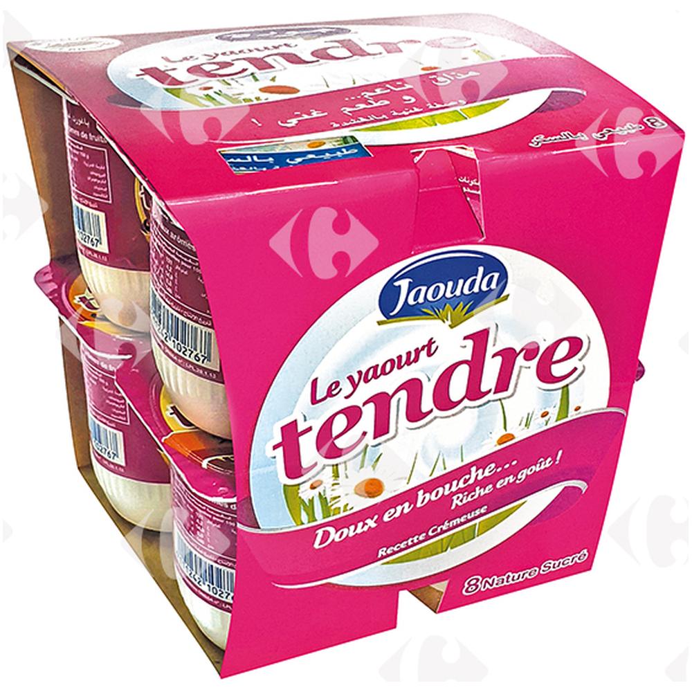 Pack Yaourt Nature Sucré Tendre Jaouda 8x110g.