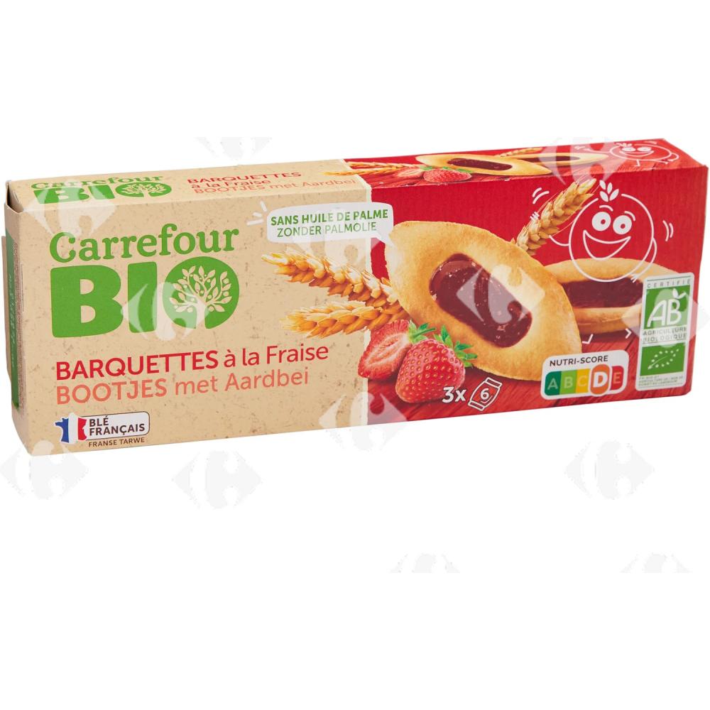 Barquettes à la Fraise Carrefour Bio 120g